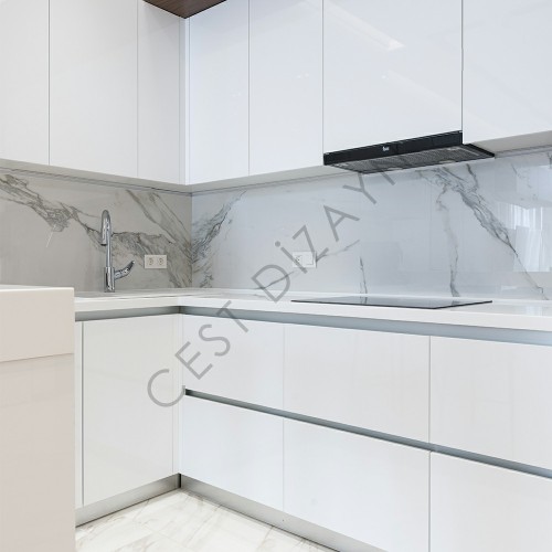 High Gloss Mutfak Dolabı (Metretül)