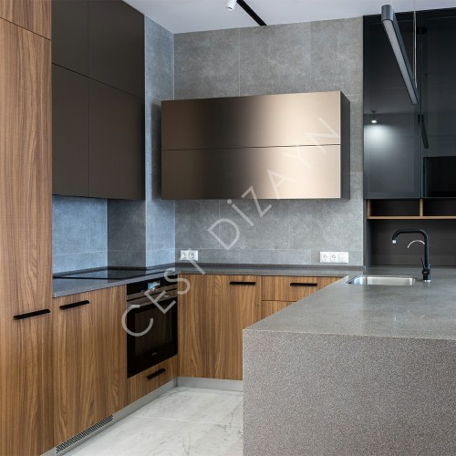 Melamin Yüzey MDF Lam Mutfak Dolabı (Metretül)