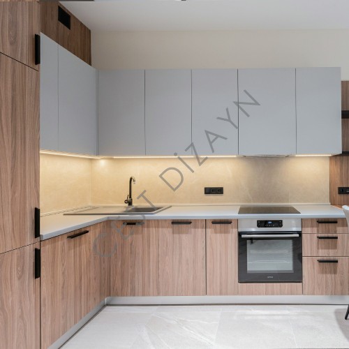 Melamin Yüzey MDF Lam Mutfak Dolabı (Metretül)